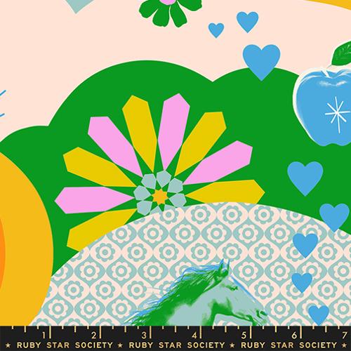 Ruby Star Society Best Day Ever Retro Kitsch Vintage Verdant Fabric