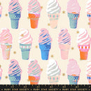 Ruby Star Society Best Day Ever Ice Cream Natural Metallic Fabric