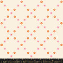 Ruby Star Society Best Day Ever Diamond Flowers Posy Orange Fabric