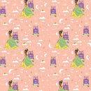 Camelot Fabrics Heart of a Disney Princess Tiana Coral Fabric