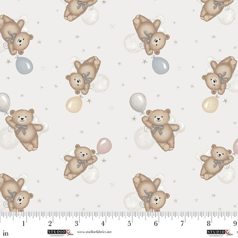 Studio E Sleepy Teddy Teddy Toss Gray Multi Fabric