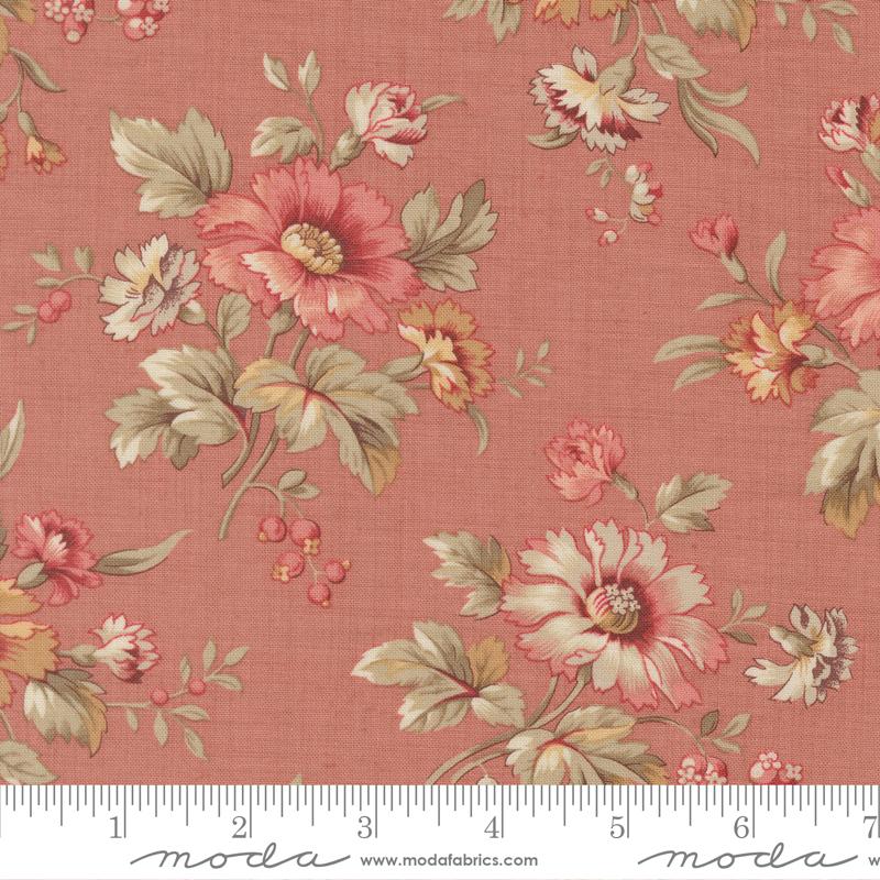 Moda Joie De Vivre Cosmos Florals Clay Fabric