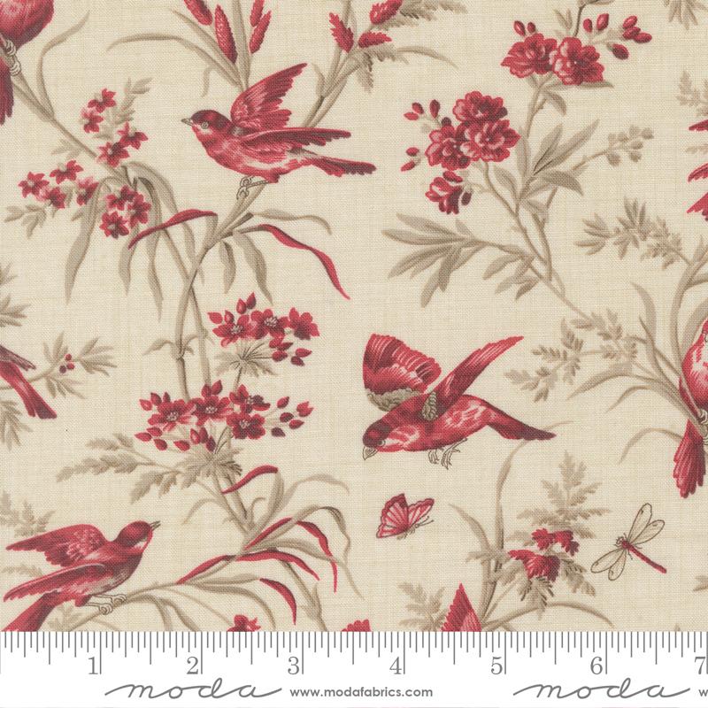 Moda Joie De Vivre Moineau Florals Pearl Fabric