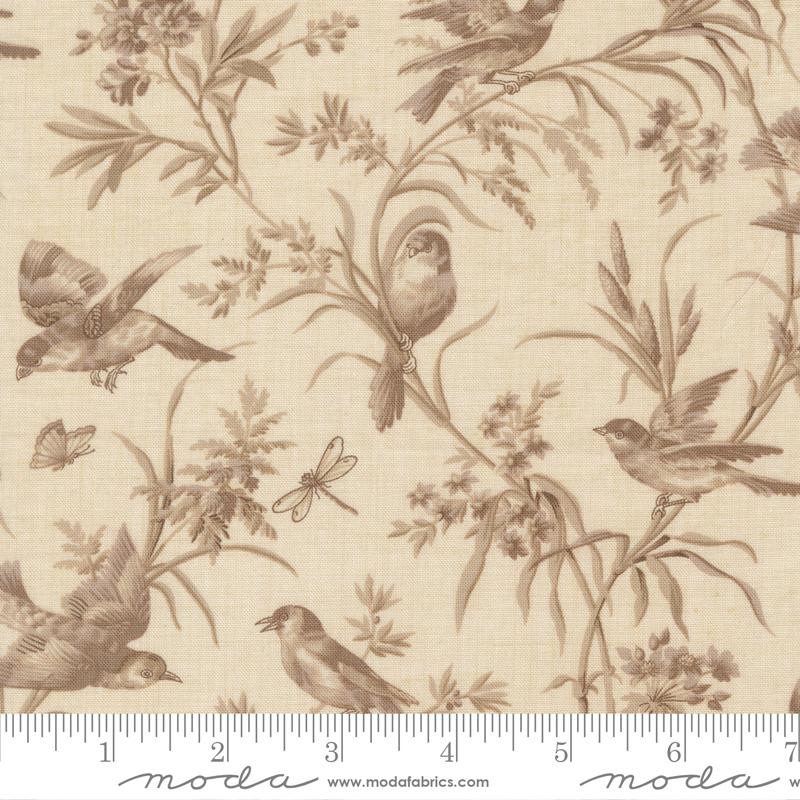 Moda Joie De Vivre Moineau Florals Pearl Roche Fabric