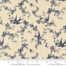 Moda Bluebirds Nest Happy Bluebird Cream Fabric