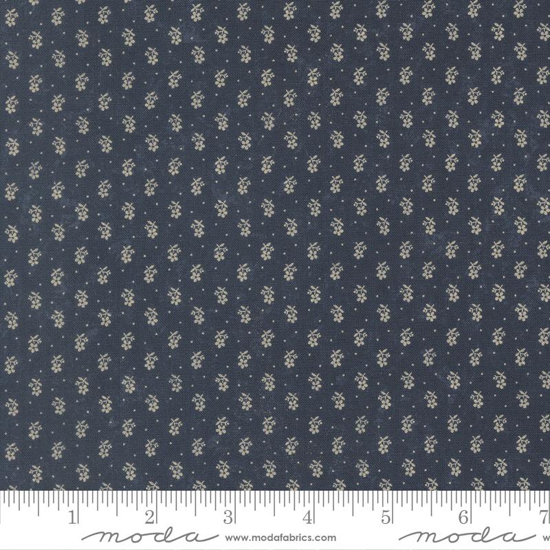 Moda Bluebirds Nest Tiny Buds Blue Fabric