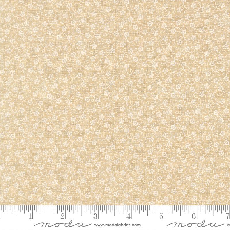Moda Bluebirds Nest Flowering Vine Tan Fabric