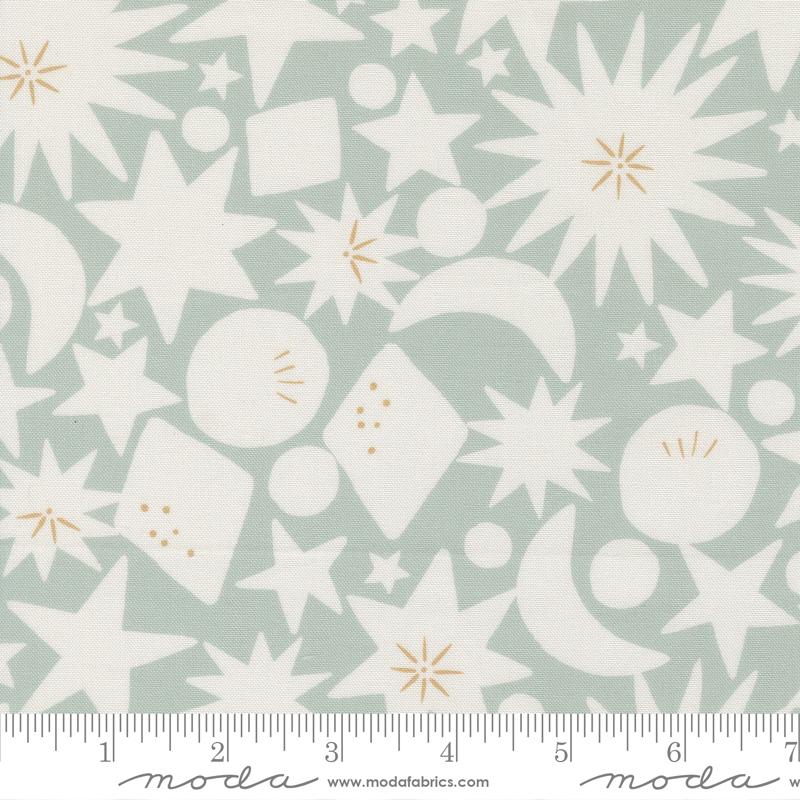 Moda To The Moon And Back Starburst Geometrics Grass Fabric