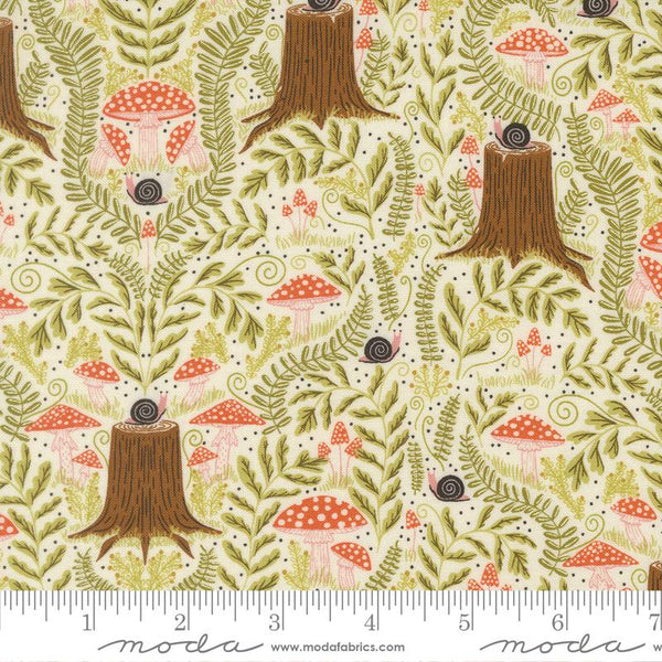 Moda Night Owl Mushroom Landscape Cloud Fabric