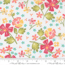 Moda In The Garden Garden Flowers Off White Fabric