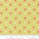 Moda In The Garden Dotted Sprig Florals Light Lime Fabric