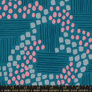 Ruby Star Society Reimagined Landscapes Aerial View Teal Fabric