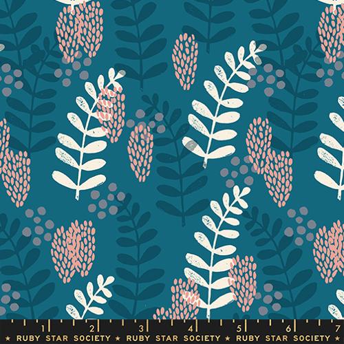 Ruby Star Society Reimagined Landscapes Fern Dell Teal Fabric