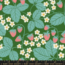 Ruby Star Society Reimagined Landscapes Strawberry Field Green Fabric