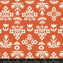 Ruby Star Society Paper Cuts 2 Fresh Cut Flowers Persimmon Fabric