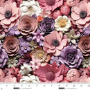 Studio E Another Dimension Flowerbed Large Peach Fabric