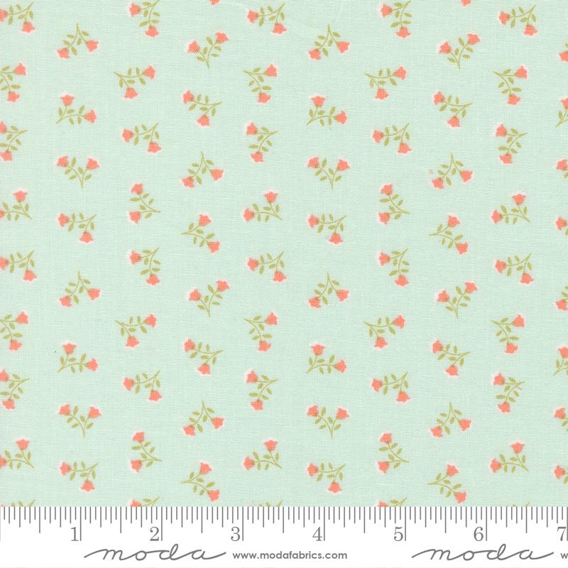 Moda Sunbonnet Tossed Petals Pale Blue Fabric