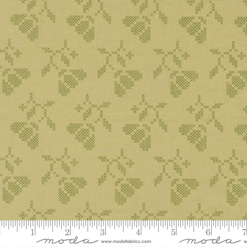 Moda Sunbonnet Blooming Stitches Pear Fabric