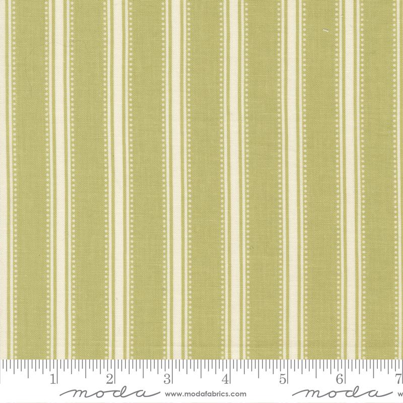 Moda Sunbonnet Dotted Stripe Pear Fabric