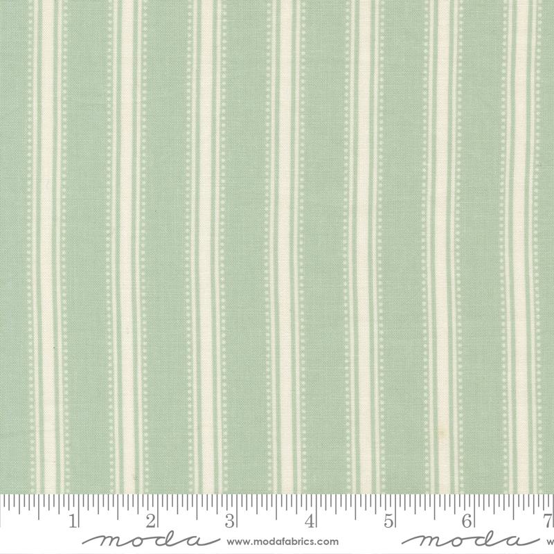 Moda Sunbonnet Dotted Stripe Dusty Blue Fabric