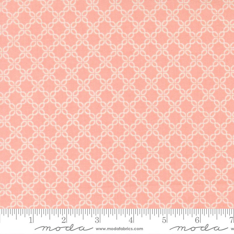 Moda Sunbonnet Lattice Blender Pale Pink Fabric