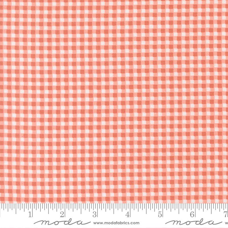Moda Sunbonnet Gingham Coral Fabric
