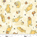 Studio E Classic Winnie Bears Yellow Minky Fabric