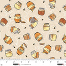 Studio E Classic Winnie Honey Pots Taupe Minky Fabric