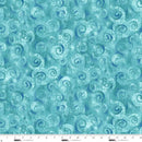 Studio E Spiral Storm Swirl Texture Aqua 108" Wide Back Fabric