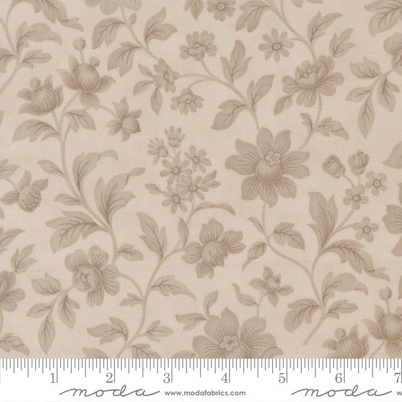 Moda Ambiance Elegance Florals Silver Fabric