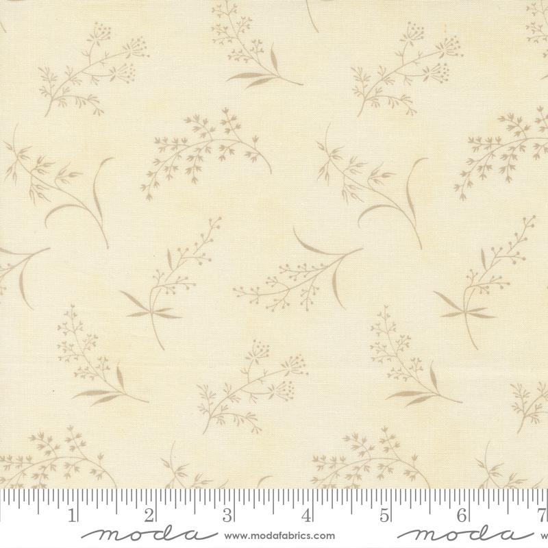Moda Ambiance Silhouette Florals Porcelain Silver Fabric