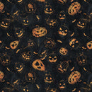 Studio E Scary Spice Jack O' Lanterns Black Fabric