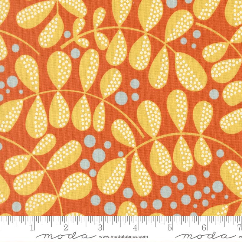 Moda Balisong Fern Fiesta Papaya Fabric