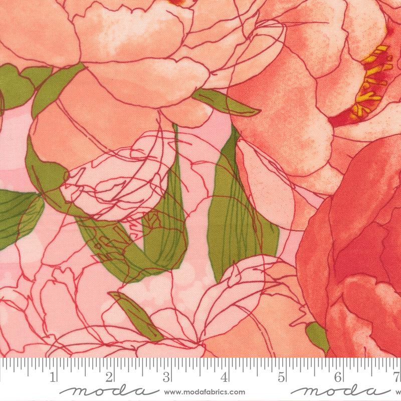 Moda Darling Peony Large Floral Cotton Candy Fabric