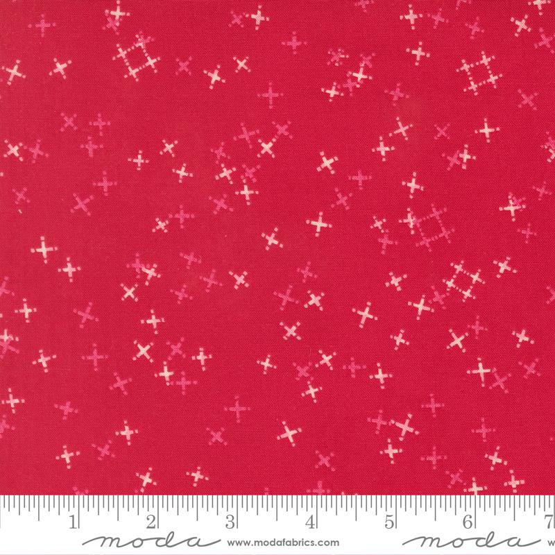 Moda Darling Peony Tiny Pluses Lipstick Fabric
