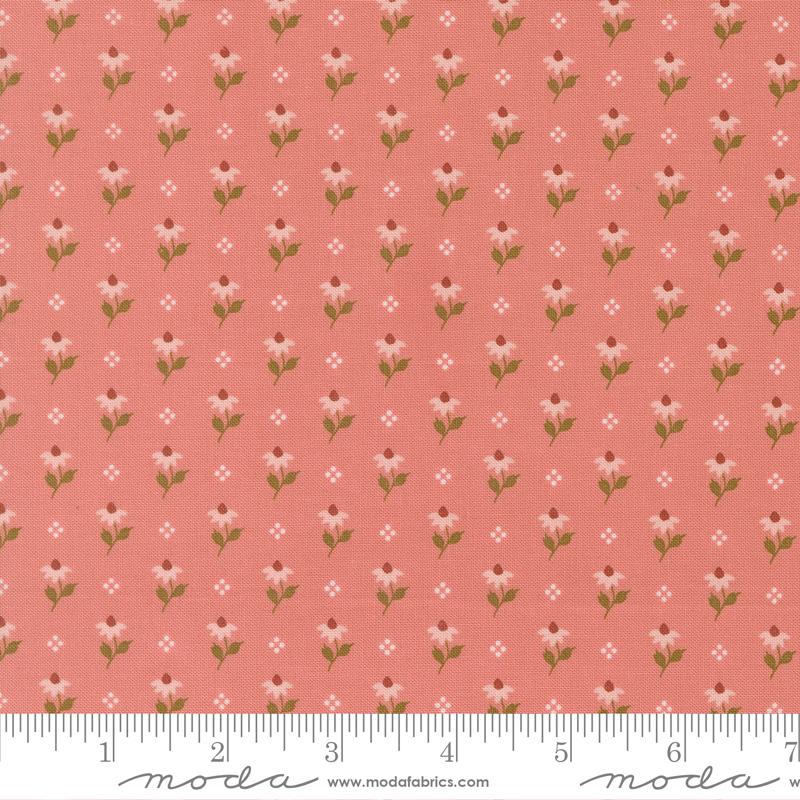 Moda Wild Honey Bumbling Posies Rose Water Fabric