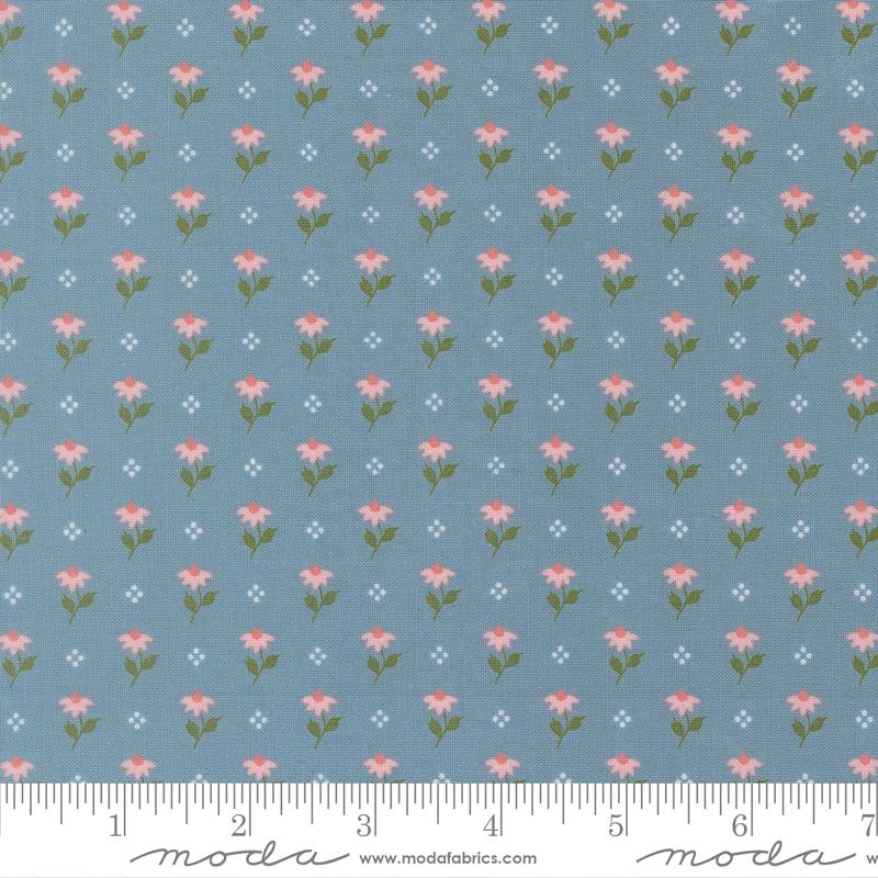 Moda Wild Honey Bumbling Posies Sky Fabric