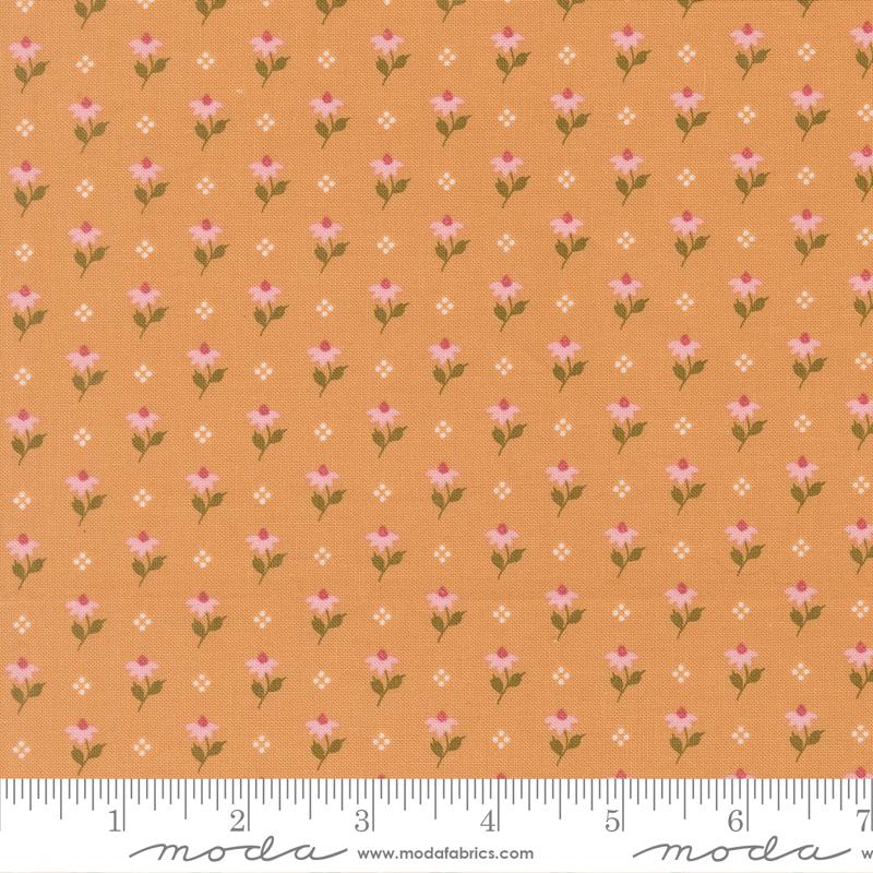 Moda Wild Honey Bumbling Posies Honey Fabric