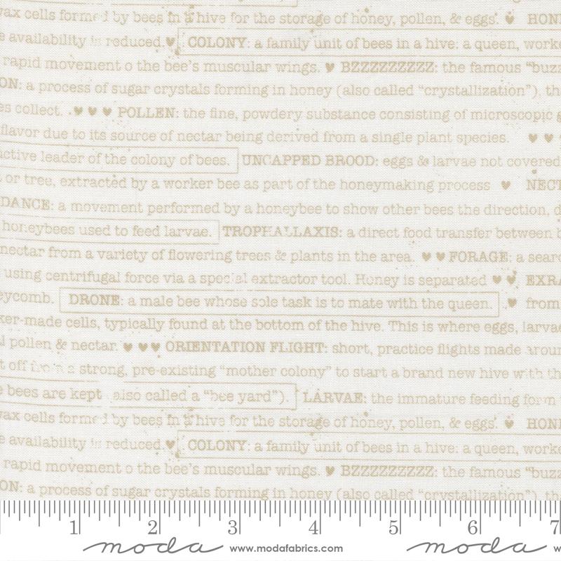 Moda Wild Honey Buzz Words Daisy Fabric