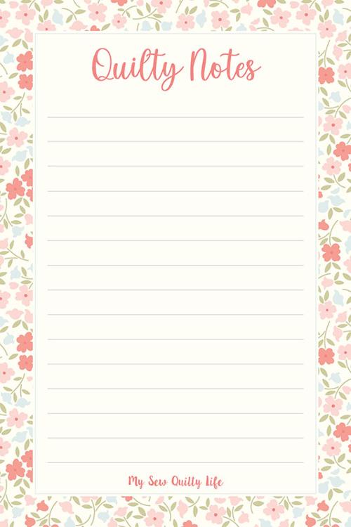 Quilty Notes Note Pad