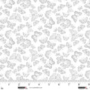Studio E Best Of Cream And Sugar Butterflies White On White Fabric