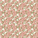 Wilmington Prints Blushing Meadow Mini Bouquet Cream Pink Fabric
