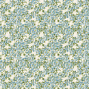 Wilmington Prints Blushing Meadow Mini Bouquet Cream Blue Fabric