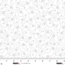 Studio E Best Of Cream And Sugar Swirling Snowflakes White On White Fabric