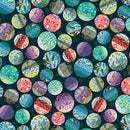 Studio E Meow Mix Big Dots Dark Teal Fabric