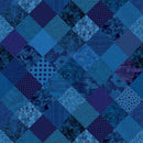 Studio E Meow Mix Cheater Patch Royal Blue Fabric