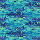 Studio E Meow Mix Thick Paint Teal Blue Fabric