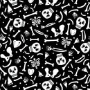 Studio E I Made A Boo Boo Skulls And Bone Toss Black Fabric