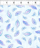 In The Beginning Fabrics Daydreams Medium Leaf Blue Fabric