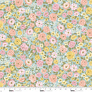 Studio E Layla Multi Floral Serene Blue Fabric